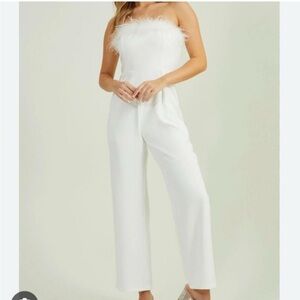 Elegant White Strapless Jumpsuit